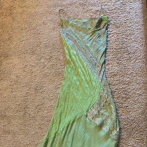 Green Paul Ropp Silk Dress Extra Large